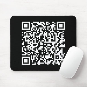 Tapis De Souris Entrez l'URL et créez un code QR scannable Noir