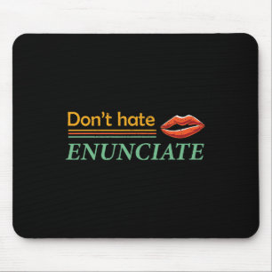 Tapis De Souris Enuncier Fun ASL Signal Langue Lire Lire Sourde A