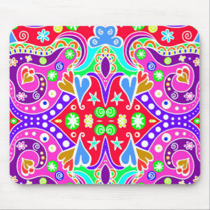 Tapis De Souris Enveloppe à motif mignon dessiné à la main et colo