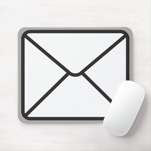 Tapis De Souris Enveloppe tendance mignonne graphique et gris (Avec souris)