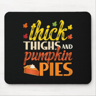 Tapis De Souris Épais Cuisses Et Citrouilles Pies Retro Automne Ci