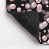 Tapis De Souris Éparcelles de perles roses et blanches sur velours (Coin)