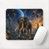 Tapis De Souris Epic Blue & Gold Celestial Elephant Mouse Pad (Avec souris)