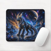 Tapis De Souris Epic Blue & Gold Celestial Wolf Mouse Pad (Avec souris)