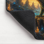 Tapis De Souris Epic Emerald & Gold Alien Lizard Mouse Pad (Coin)