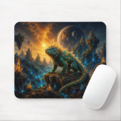 Tapis De Souris Epic Emerald & Gold Alien Lizard Mouse Pad (Avec souris)