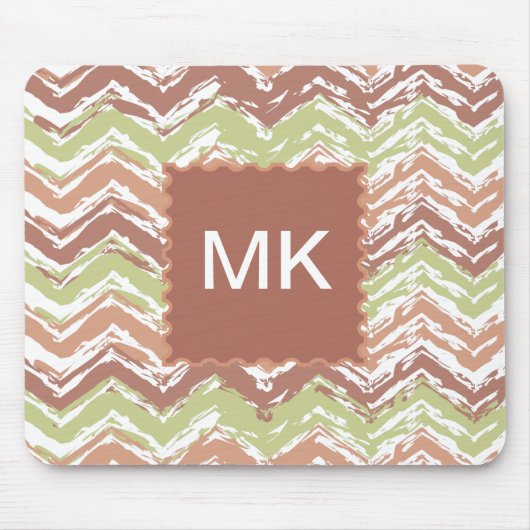 Tapis De Souris Épice de scribble Chevron ZigZag (Devant)