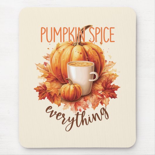 Tapis De Souris Épices citrouilles - Foliage de fin et d'automne (Devant)