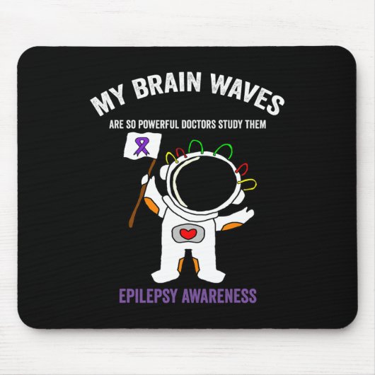 Tapis De Souris Epilepsie conscience ruban violet - Spatial (Devant)