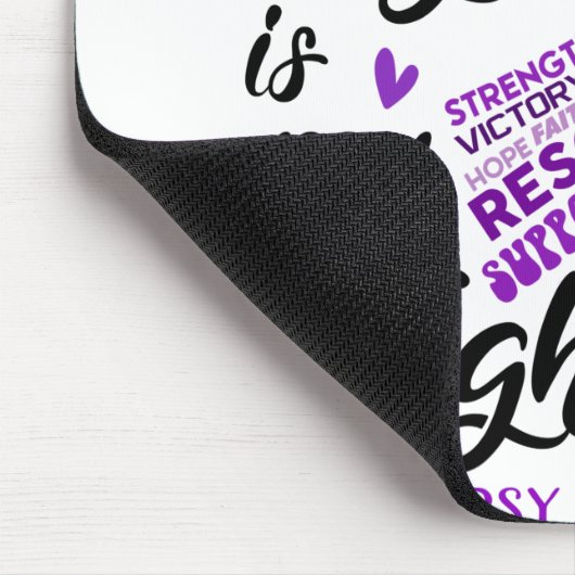 Tapis De Souris Epilepsie Conscience Son combat est mon combat (Coin)