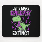 Tapis De Souris Epilepsie Extinct T-Rex Mois de sensibilisation à  (Devant)