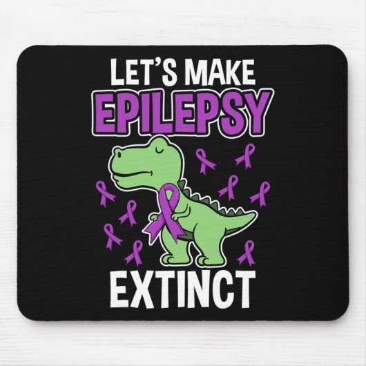 Tapis De Souris Epilepsie Extinct T-Rex Mois de sensibilisation à  (Devant)