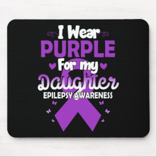Tapis De Souris Epilepsie Ruban Je Porte Violet Pour Ma Fille Awar