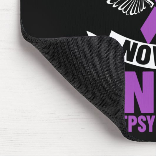 Tapis De Souris Epilepsie Ruban Mon Héros Est Maintenant Mon Ange  (Coin)