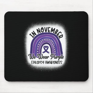 Tapis De Souris Epilepsie Sensibilisation Bleu Arc-en-ciel Violet
