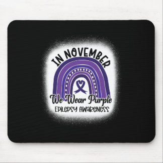 Tapis De Souris Epilepsie Sensibilisation Bleu Arc-en-ciel Violet