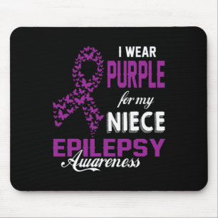 Tapis De Souris Epilepsie Sensibilisation Je Porte Violet Pour Ma 