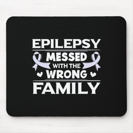 Tapis De Souris Épilepsy Poison Lavender Awareness Ribbon (Devant)