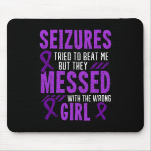 Tapis De Souris Epilepsy Seizure Neurological Disorder Purple Ribb