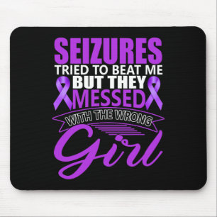Tapis De Souris Epilepsy Seizure Neurological Disorder Purple Ribb