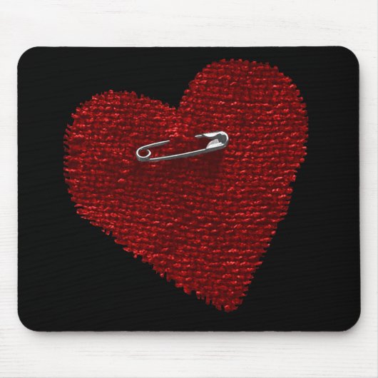 Tapis De Souris Épinglé Sur Le Coeur (Devant)