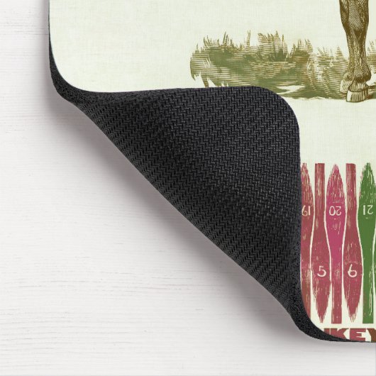 Tapis De Souris Éplucher la queue sur l'âne (Coin)