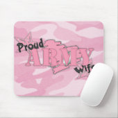 Tapis De Souris Épouse fière Mousepad d'armée (Avec souris)