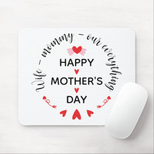 Tapis De Souris Épouse Maman Tout Pour Nous Mignonne Fête Des Mère