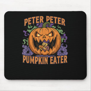 Tapis De Souris Épouvantable mangeur de citrouille Peter Halloween