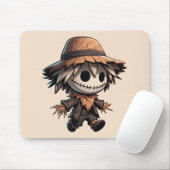 Tapis De Souris Épouvantail d'Halloween mignon (Avec souris)