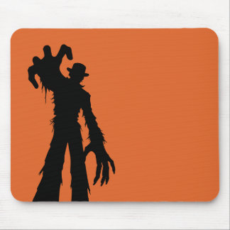 Tapis De Souris Épouvantail d'Halloween Silhouette Effrayante Oran