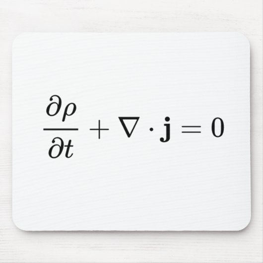 Tapis De Souris équation de continuité, tous les champs de physiqu (Devant)