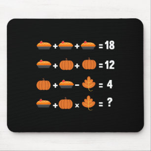 Tapis De Souris Équation mathématique Jour d'Action de grâce Drôle