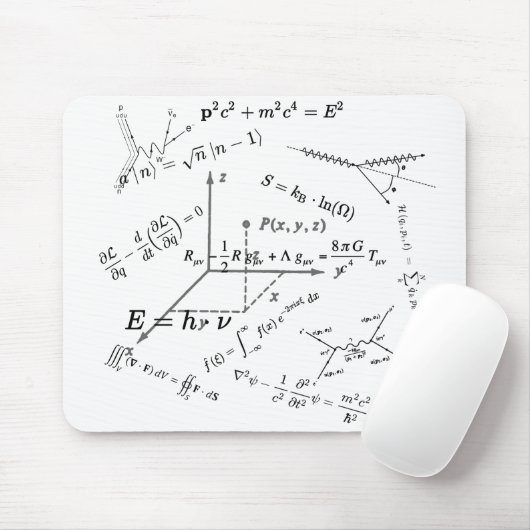 Tapis De Souris Équations et formules de physique (Avec souris)