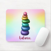 Tapis De Souris Équilibre. Arc-en-ciel Stacking Rocks Souris (Avec souris)