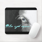 Tapis De Souris Équin observé par bleu (Avec souris)