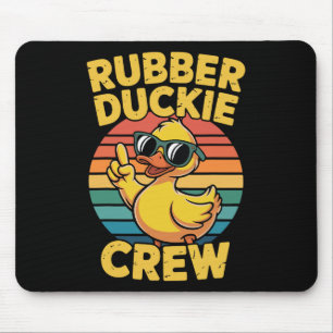 Tapis De Souris Équipage de canard en caoutchouc Canard rétro Cana