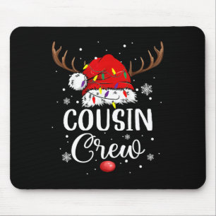 Tapis De Souris Équipage de cousin de Noël Chapeau de Santa drôle