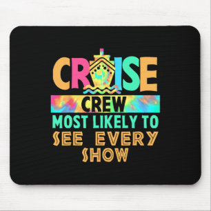 Tapis De Souris Équipage de croisière de vacances Tie Dye le plus