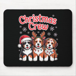 Tapis De Souris Équipage de Noël Chien de Noël Drôle de Bern Noël