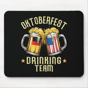 Tapis De Souris Équipe Boire Beer Mugs Américains Allemands Adulte