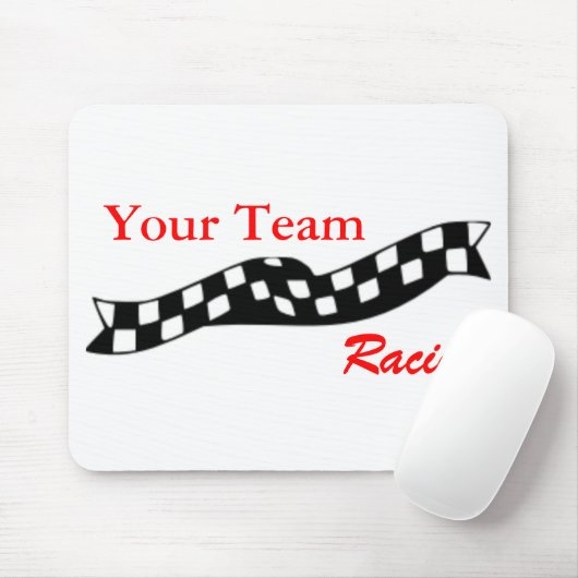 Tapis De Souris Équipe Checkered Mousepad de course d'attaque (Avec souris)