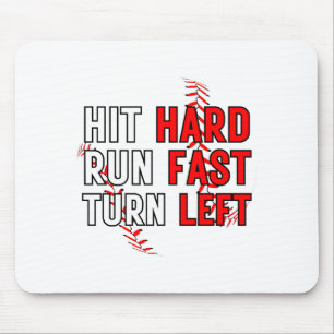 Tapis De Souris Équipe de baseball drôle frappe fort courir vite t