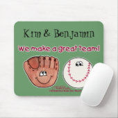 Tapis De Souris Équipe de baseball et de baseball (Avec souris)