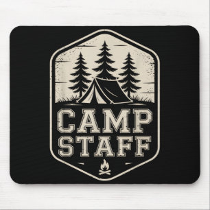Tapis De Souris Équipe de camping d'été de personnel de camp vinta