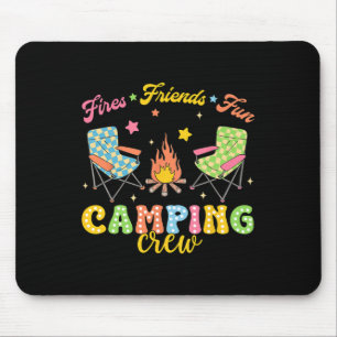 Tapis De Souris Équipe de camping Famille Amis Filles Enfants Ambi