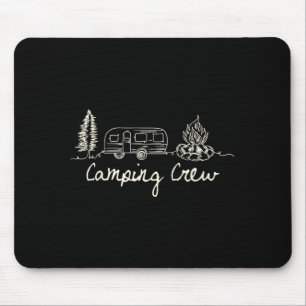 Tapis De Souris Équipe de camping rétro famille appariée randonnée