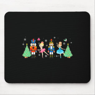 Tapis De Souris Équipe de Casse-Noisette Ballet Danse Joyeux Noël
