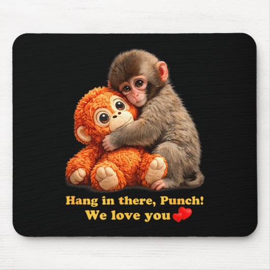 Tapis De Souris Équipe de coup de poing de bébé singe  (Devant)