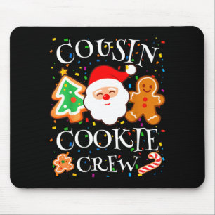 Tapis De Souris Équipe de cousins pour la cuisson de cookies Noël